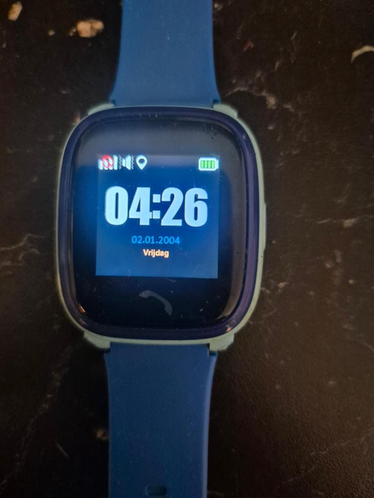 One2Track horloge, Gebruikt, Blauw, Ophalen of Verzenden, Android