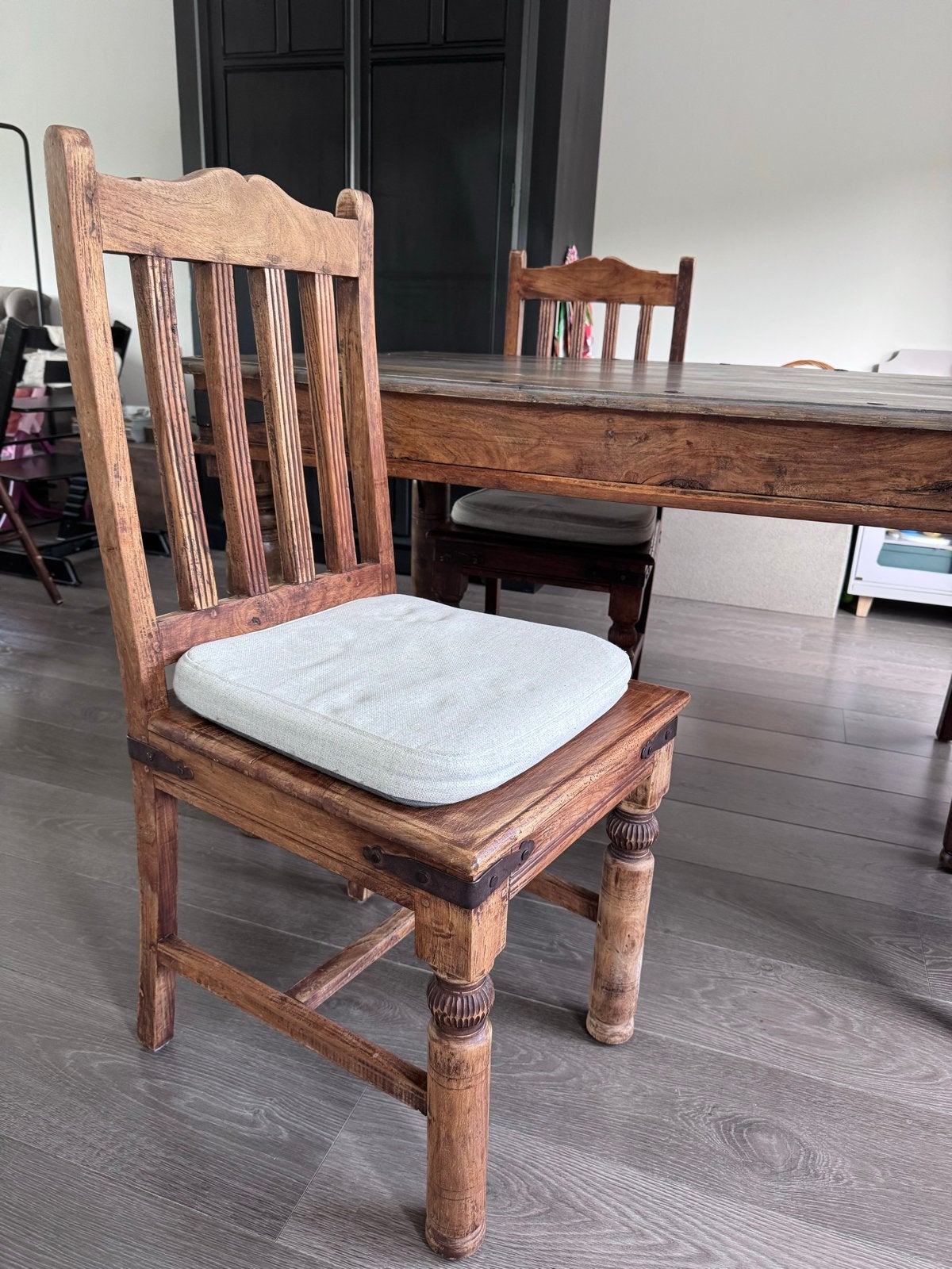 Set van 4 Vintage Houten Eetkamerstoelen, Ophalen