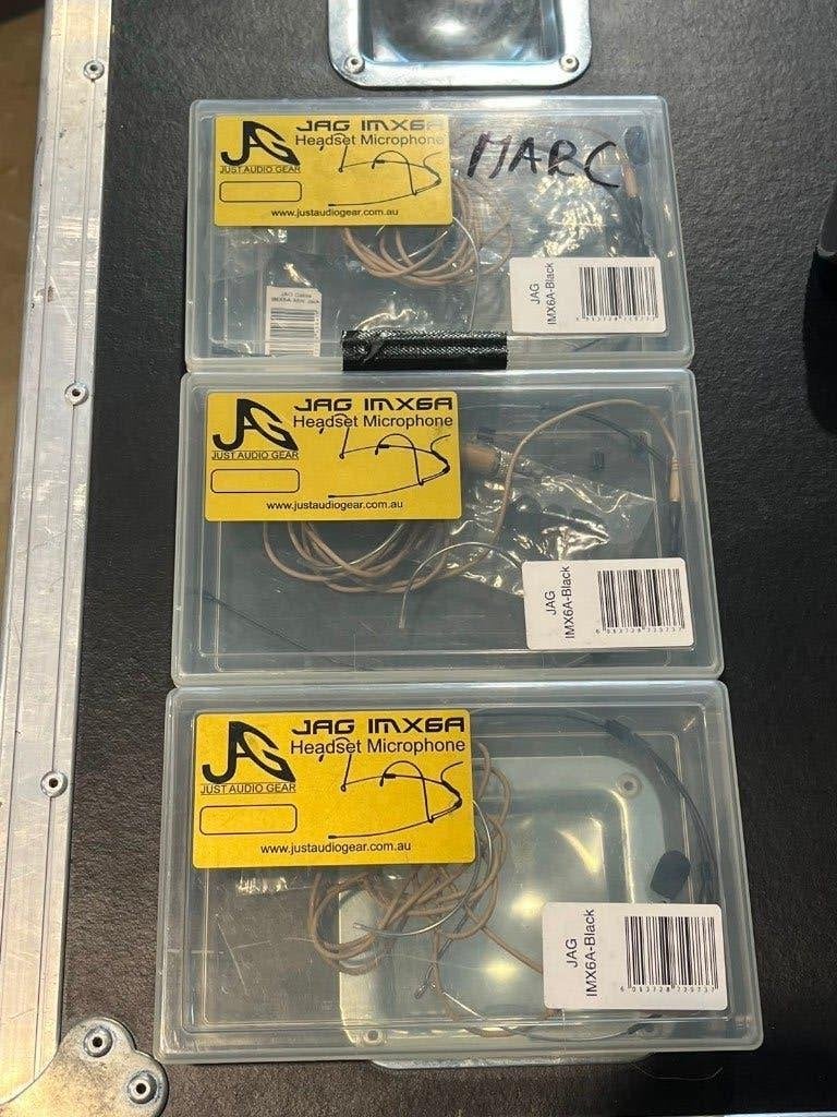 1 JAG IMX6A zwarte headset microfoon met mini jack connector, Overige typen, Ophalen of Verzenden, Zo goed als nieuw, JAG