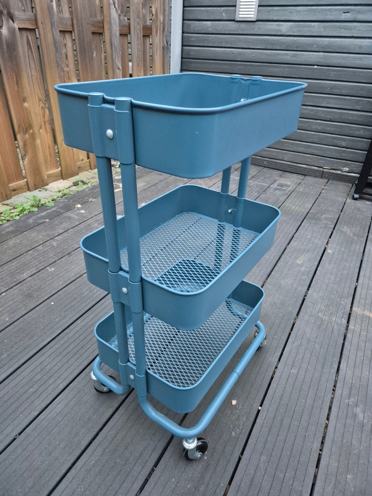 IKEA RÅSKOG rolkar donkerblauw, Ophalen, Gebruikt