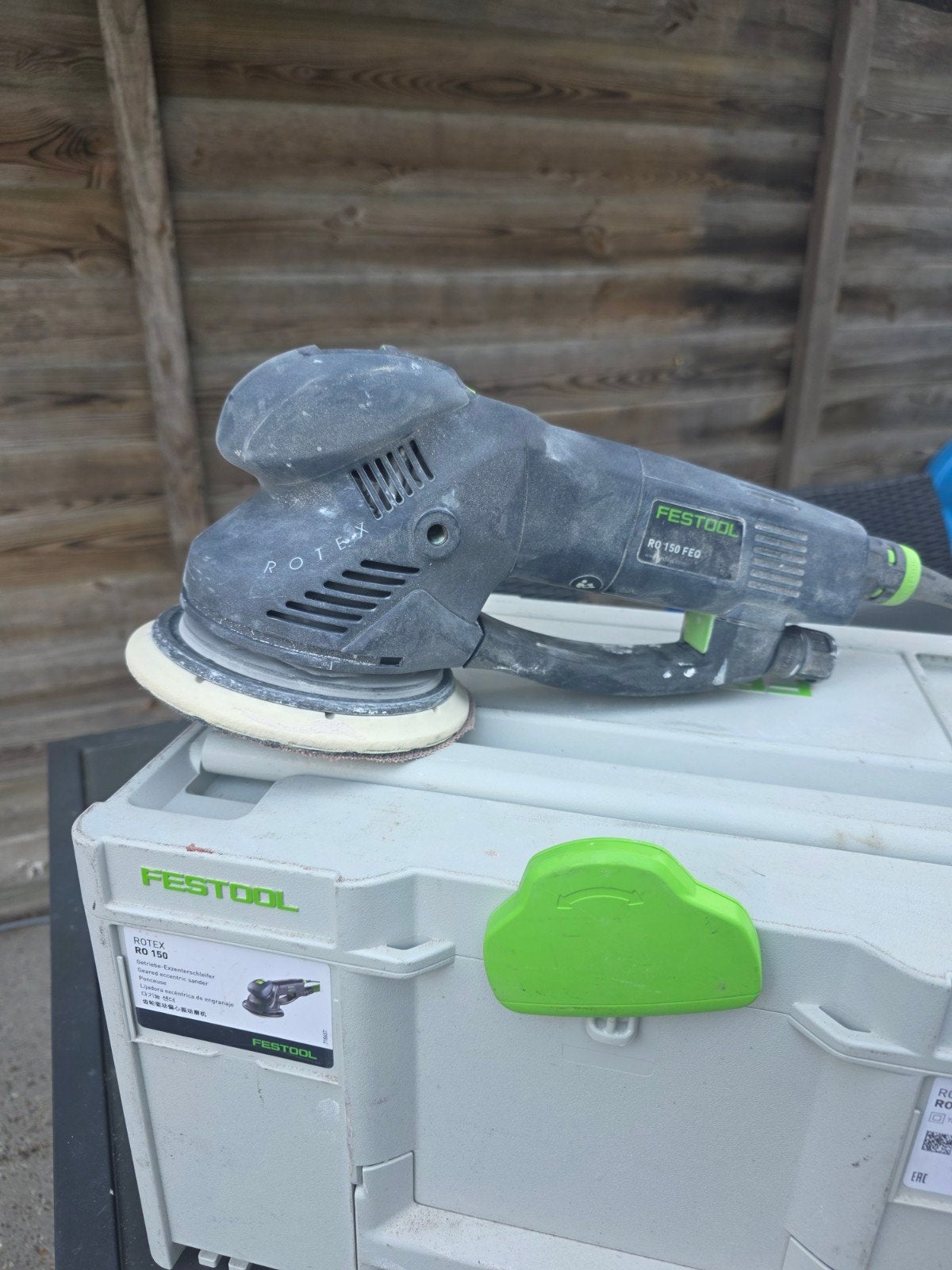 Festool Rotex RO 150 FEQ Excentrische Schuurmachine, Ophalen of Verzenden, Gebruikt, 600 tot 1200 watt, Excentrische schuurmachine
