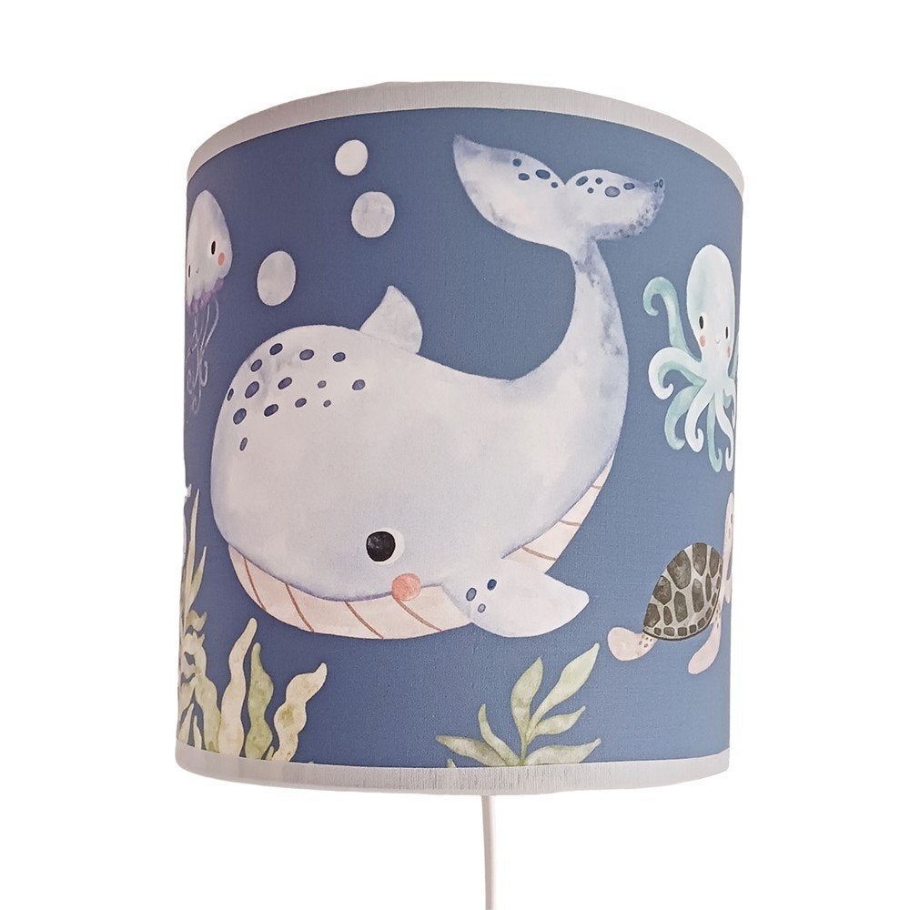 Wandlamp Walvis in de Oceaan Blauw Little Dreamzzz, Bi & Li Creaties, Nieuw, Ophalen of Verzenden, Bilicreaties@gmail.com
