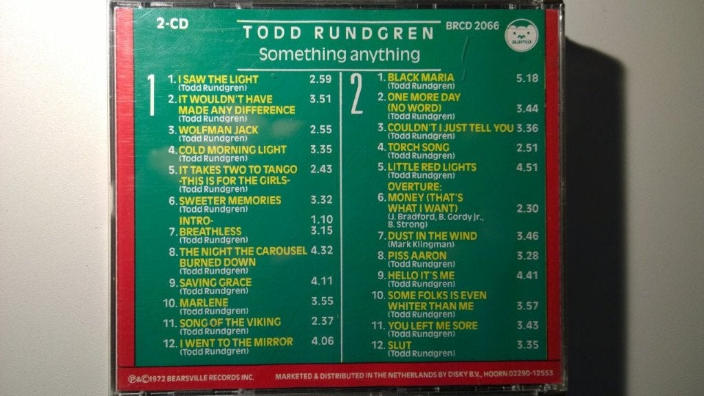 Todd Rundgren - Something Anything, Cd's en Dvd's, Ophalen of Verzenden, Zo goed als nieuw, Poprock, Album