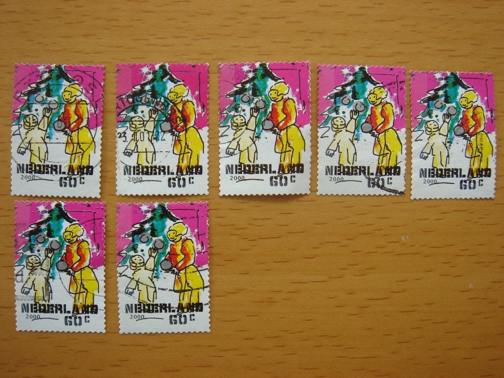 Decemberzegels 2000 - 7x  NVPH 1932 Gestempeld, Ophalen of Verzenden, Na 1940, Gestempeld
