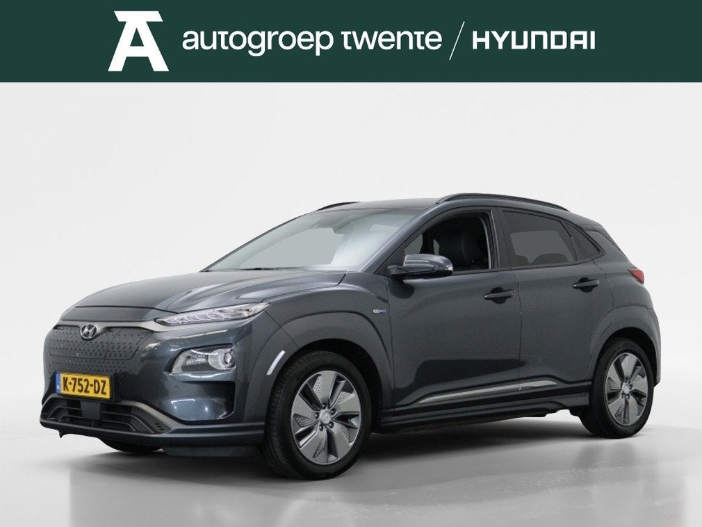 Hyundai KONA EV Premium 64 kWh | Stoelverwarming | Stoelvent, Auto's, 12 maanden, 0 cilinders, Gebruikt, Zwart