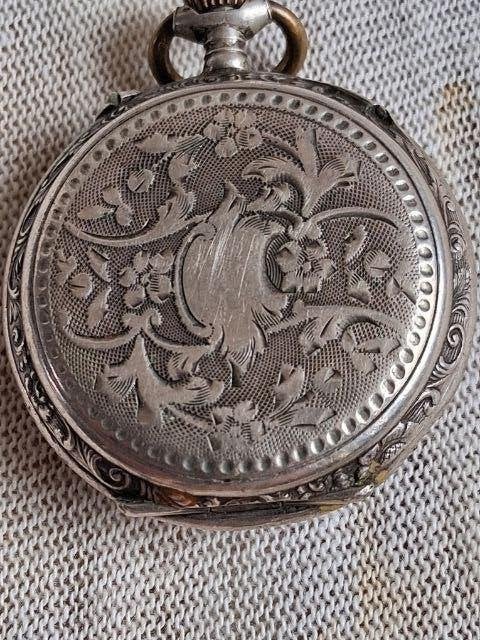 Zilveren dames zak horloge, Overige merken, Zakhorloge, Gebruikt, Overige materialen