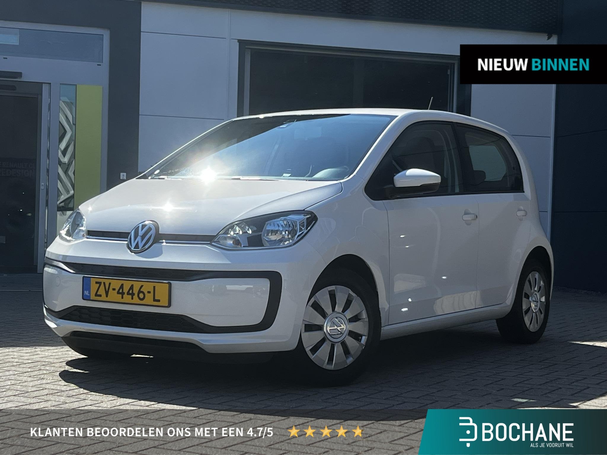 Volkswagen Up! 1.0 BMT move up! |, Stof, Gebruikt, Met garantie (alle), Wit