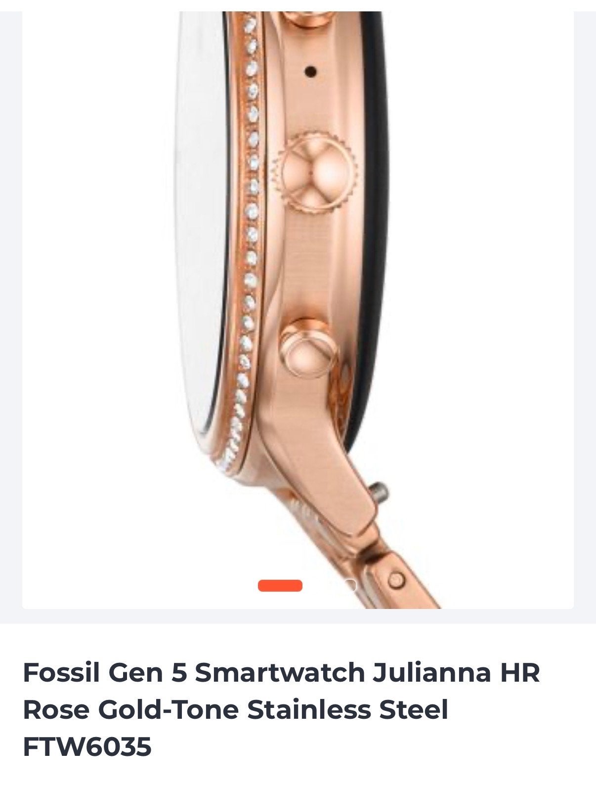 Fossil Gen 5 Smartwatch Julianna HR Roségoud, Sieraden, Tassen en Uiterlijk, Smartwatches, Ophalen, Hartslag, Zo goed als nieuw