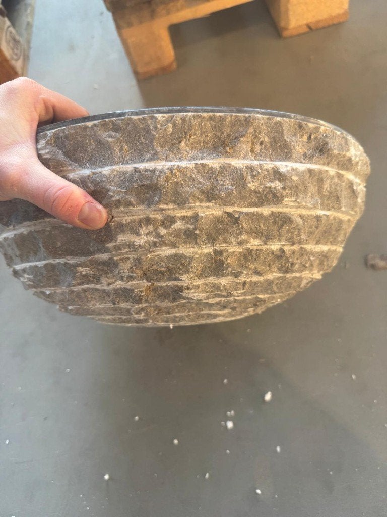 Wasbak | Wastafel | Marmer | 40x40x15 | Natuursteen | Grijs, Steen, Wastafel, Info@lendo-online.eu, Nieuw