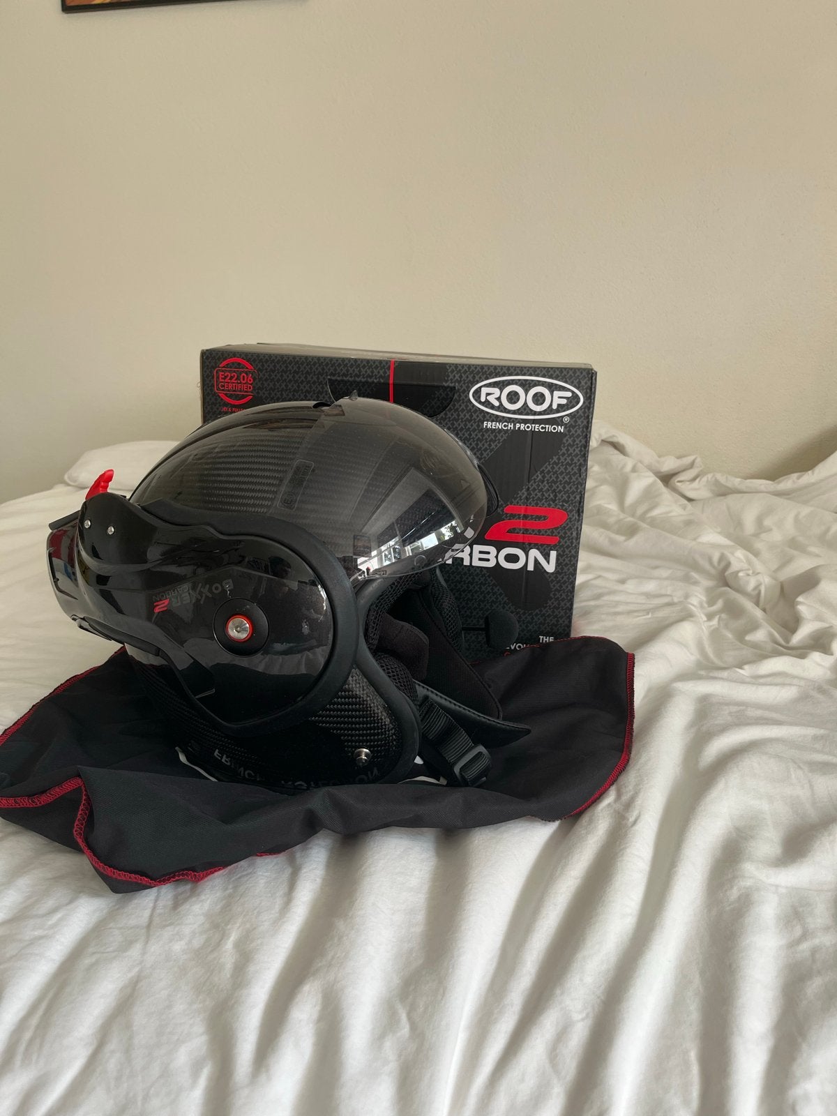 ROOF Boxxer 2 Carbon systeemhelm met headset, Overige merken, Systeemhelm, Heren, Ophalen of Verzenden
