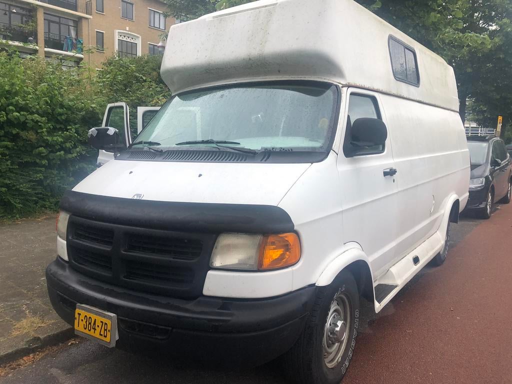 Dodge Ram 3500 2003 Wit LPG/ Benzine camper/ bedrijfswagen, Caravans en Kamperen, Campers, Buscamper of Camperbus, Tot en met 2