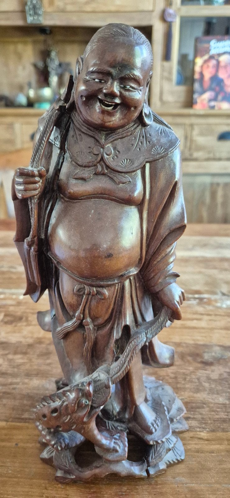 beeld Chinese Qing Liu Hai (De onsterfelijke), Ophalen, 32 cm, Nieuw, Hout