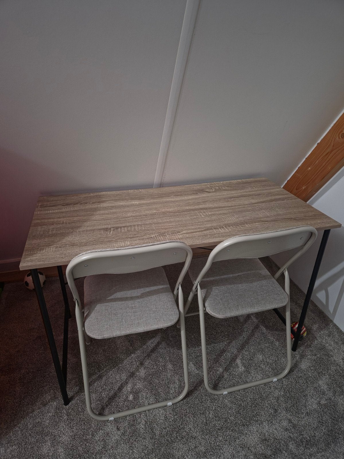 Bureau ASTRUP 60x120 eiken met zwart onderstel, 120 cm, Metaal, Ophalen of Verzenden, Zo goed als nieuw