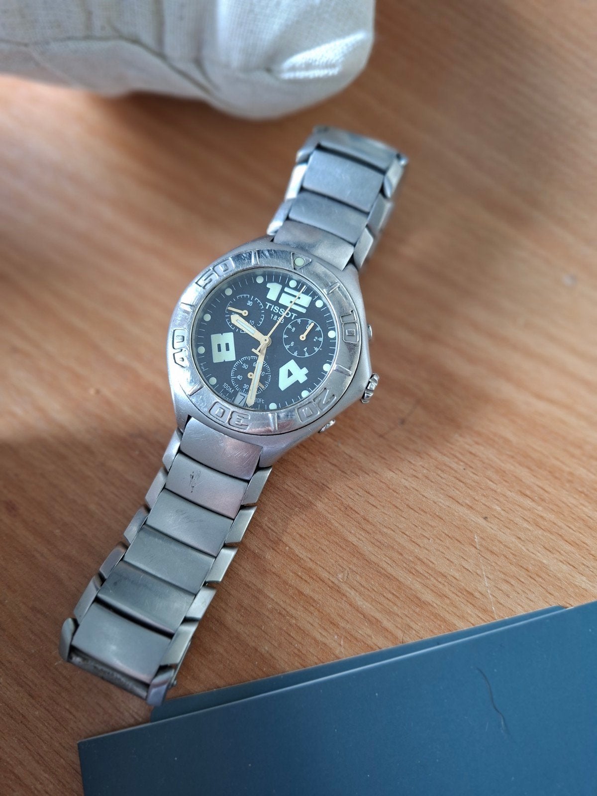 Tissot T-Sport Chronograaf Herenhorloge Staal, Overige merken, Staal, Gebruikt, Staal