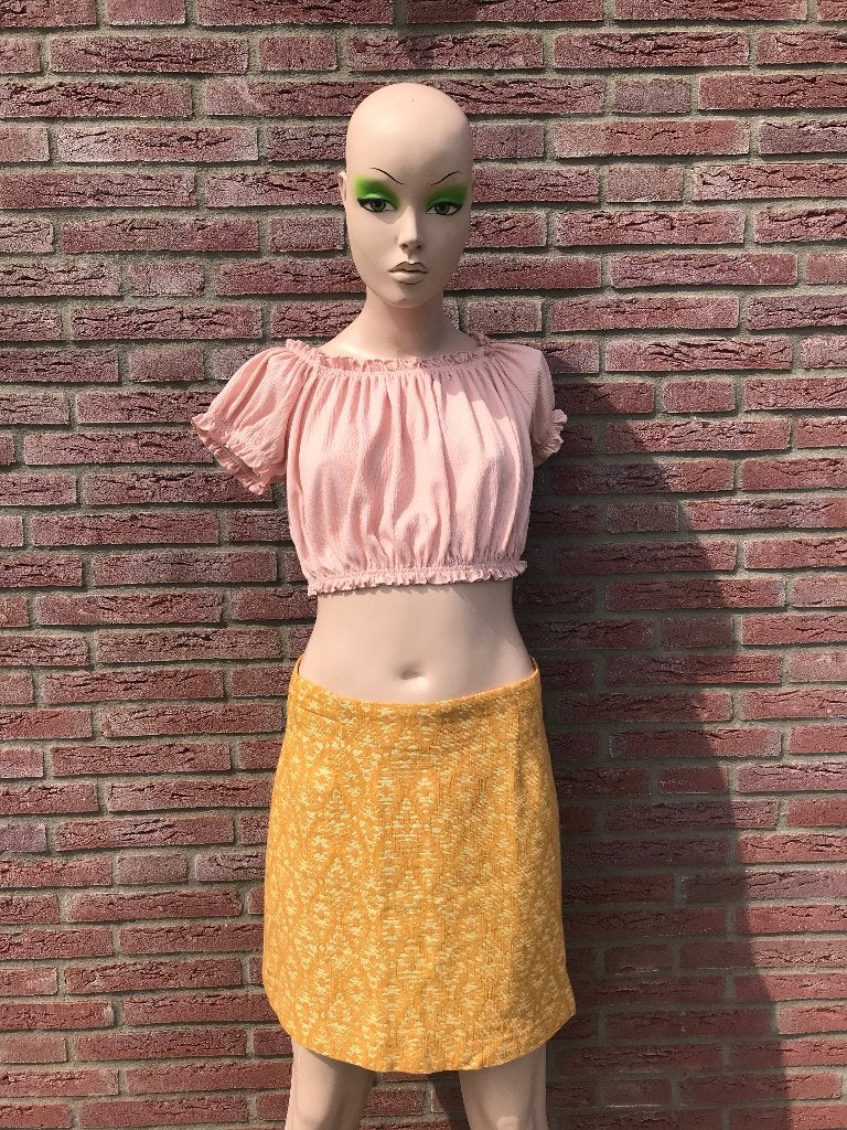Rok - Zara Basics - S - geel € 4,00, Geel, Ophalen of Verzenden, Zo goed als nieuw, Maat 36 (S)