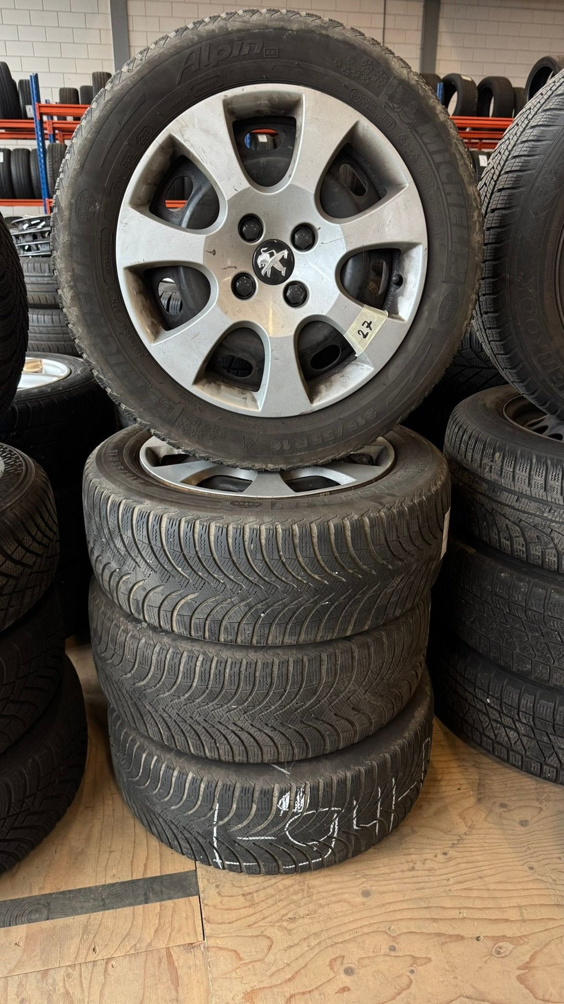 Peugeot 3008 Winterbanden van Michelin met velgenset, -, Banden en Velgen, Gebruikt, 215 mm