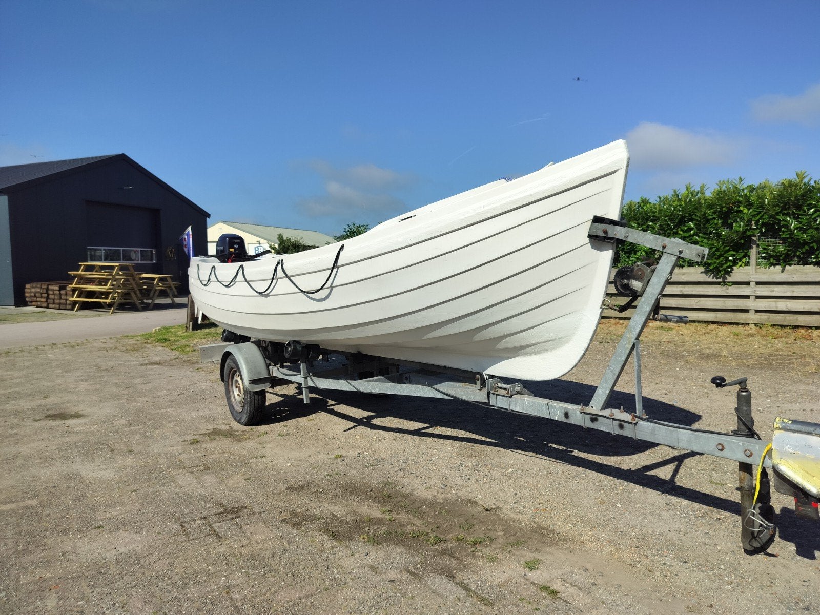 Sloep polyester overnaads 480 Kantel trailer  Kanteltrailer, Watersport en Boten, Sloepen, Anker, Trailer, Verlichting, Overige brandstoffen