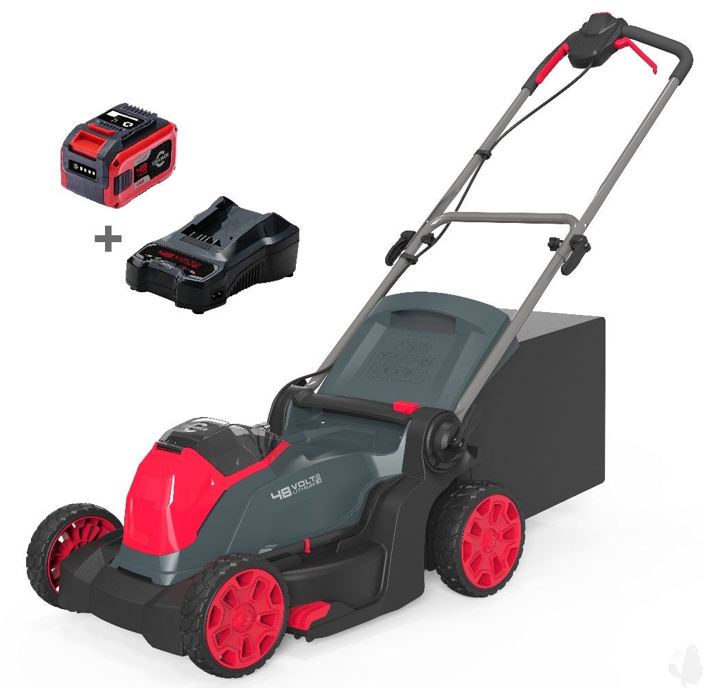 aktie accu grasmaaier 48 volt van 469 euro voor 350euro !!!