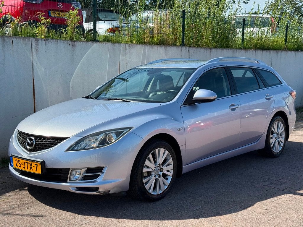 Mazda 6 Sportbreak 1.8 Touring/NAVI/LEDER/CRUISE/NIEUWE APK, Auto's, Mazda, Voorwielaandrijving, Gebruikt, Zwart, 4 cilinders