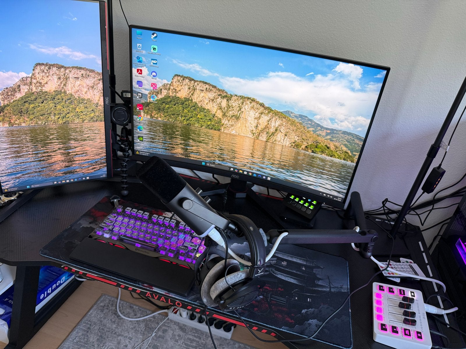 Complete Gaming PC Setup met AOC Monitor en Accessoires, Computers en Software, Desktop Pc's, Ophalen, Zo goed als nieuw, Gaming