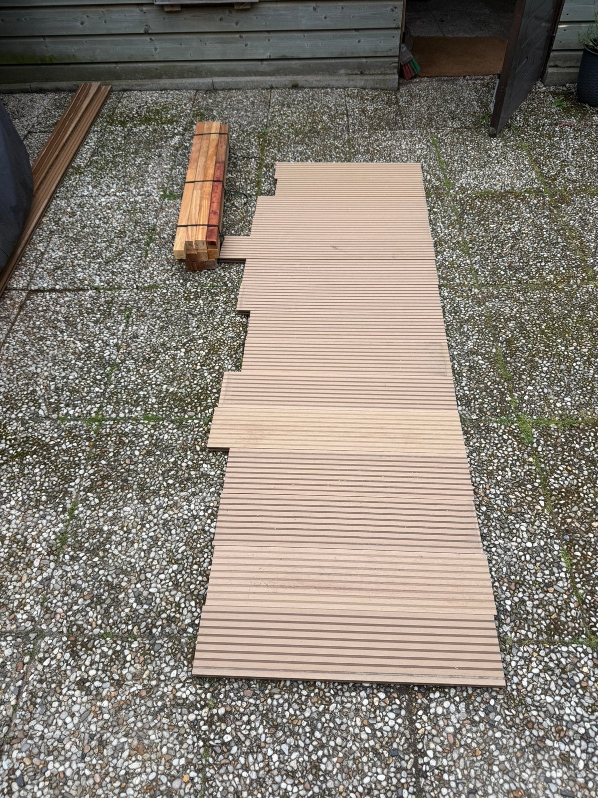 Vlonderplank composiet 2,1x14 cm, Tuin en Terras, Ophalen, Zo goed als nieuw, Composiet