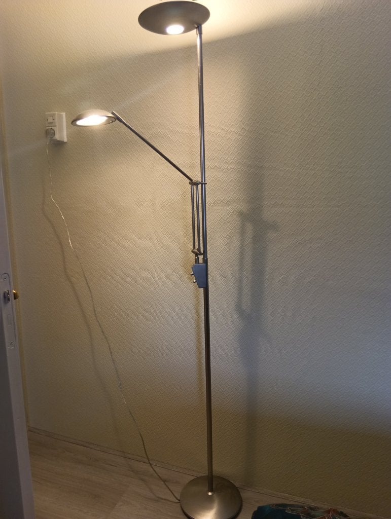 Staande vloerlamp, Ophalen, Zo goed als nieuw, Metaal, Modern