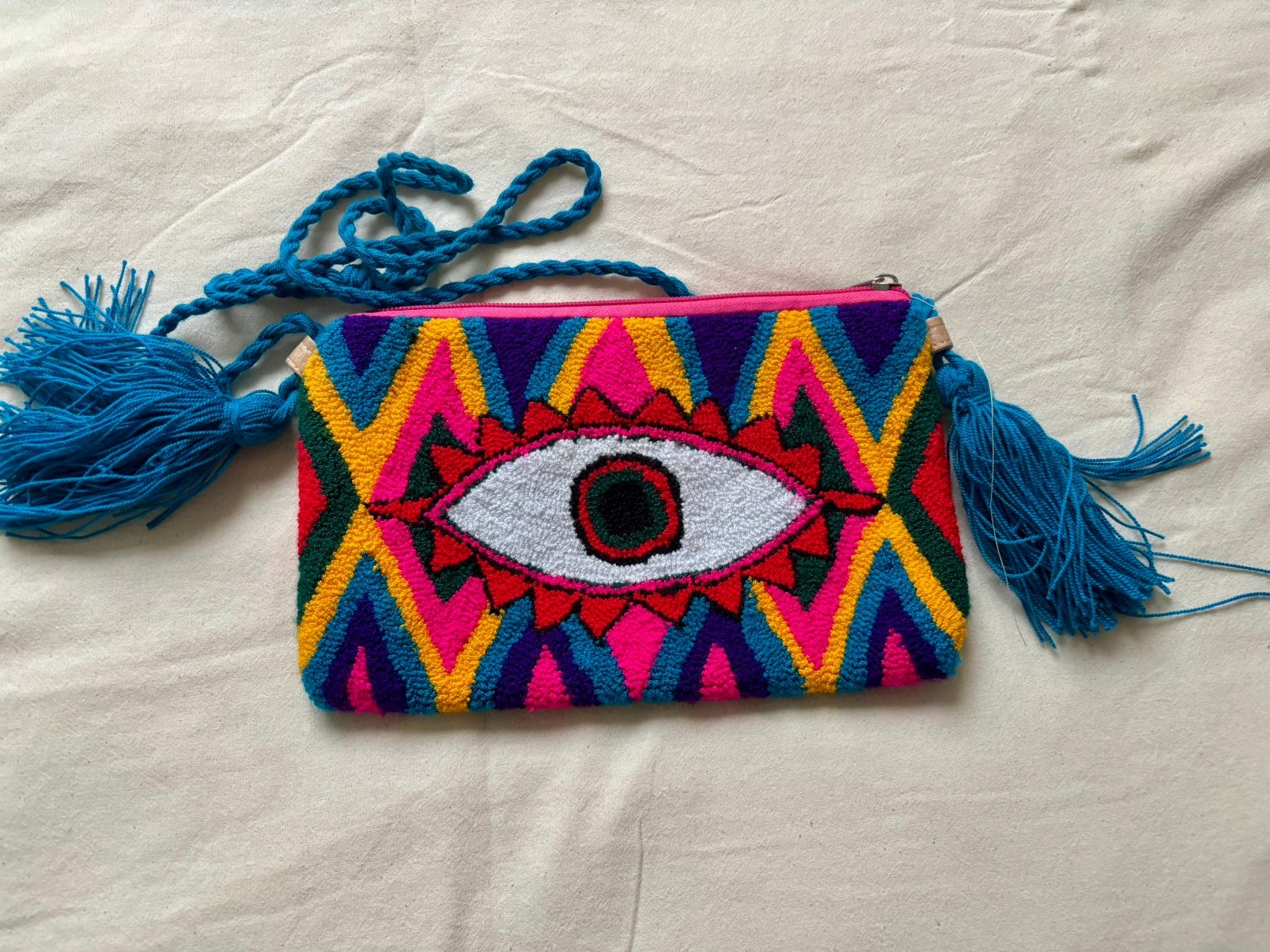 Authentieke handgemaakte Wayuu crossbodytas uit Colombia, Ophalen of Verzenden, Nieuw, Overige kleuren