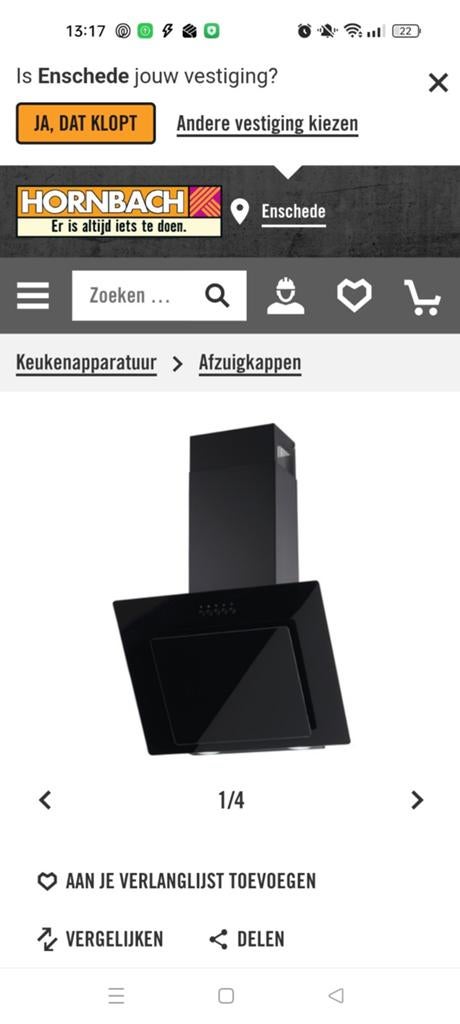 Afzuigkap/wasemkap perfect werkend, Ophalen, 200 tot 400 m³ per uur