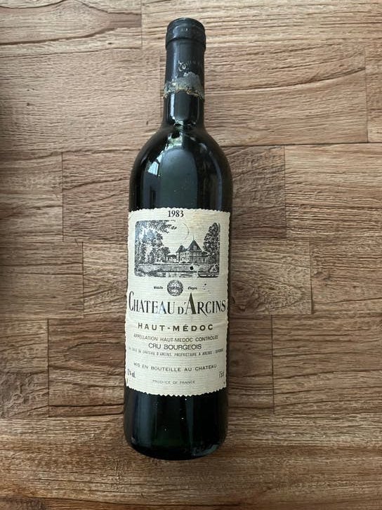 Château d'Arcins Haut-Médoc 1983 - Rode wijn, Ophalen, Frankrijk, Rode wijn