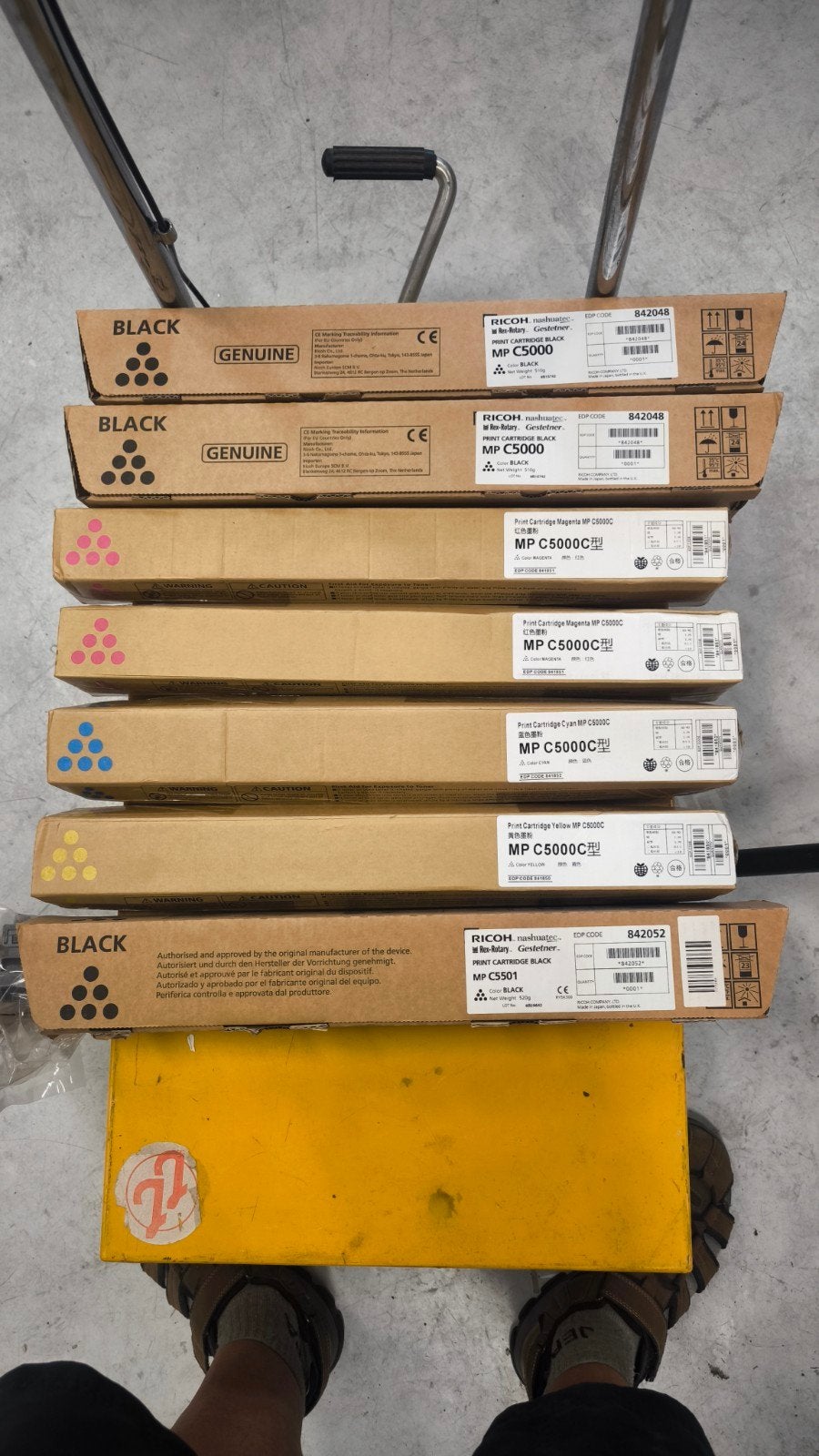 Ricoh MP C5000/C5001 7 Toner Cartridges - Nieuw, Ophalen of Verzenden, Nieuw, Toner, Ricoh