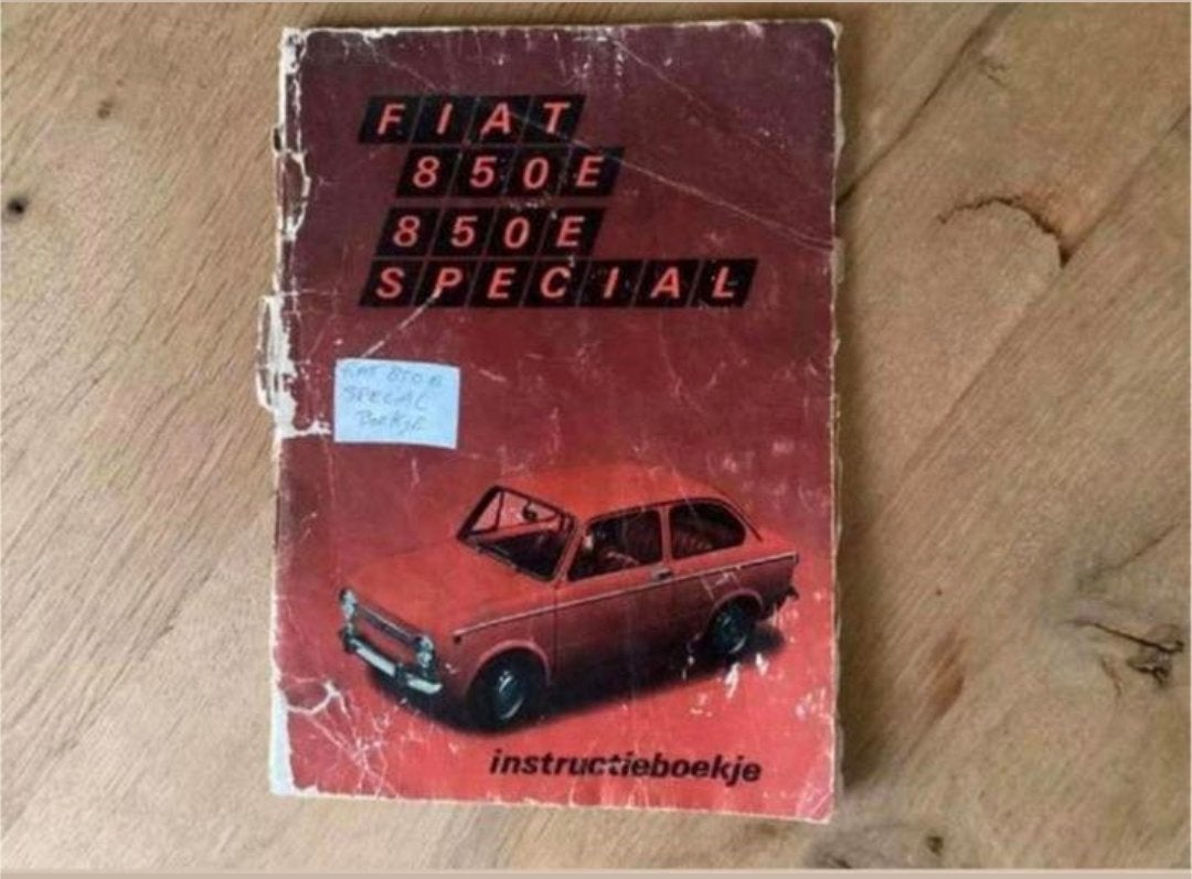 Fiat 850 E / 850 E Special instructieboekje (1971 – NL), Auto diversen, Handleidingen en Instructieboekjes, Ophalen of Verzenden