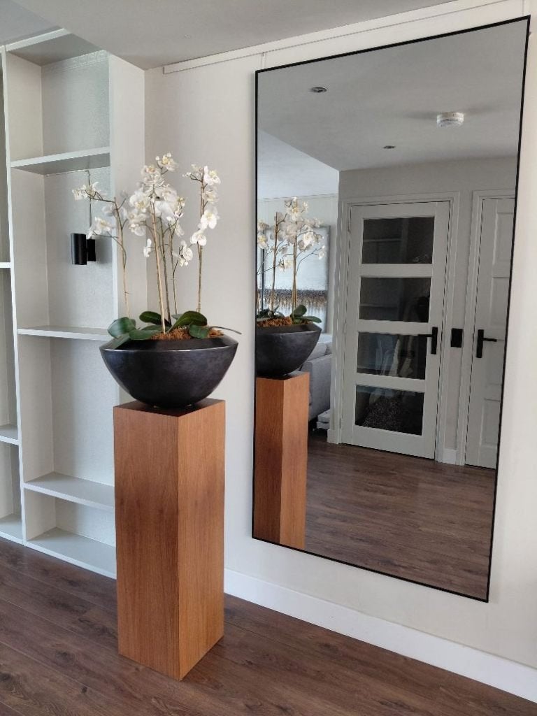 Set Luxe Design Zuil/Pilaar/Sokkel met vaas zijden orchideeë, Ophalen, Nieuw