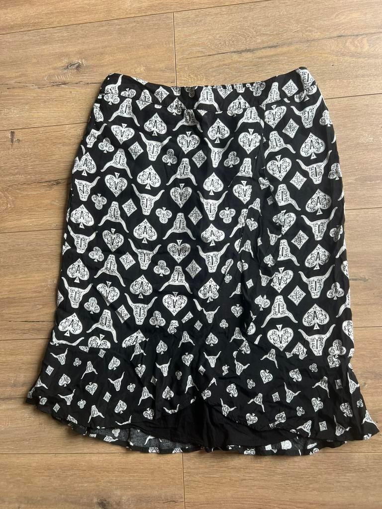 Alix the label super leuk zwart wit rokje maat S, Zwart, Ophalen of Verzenden, Zo goed als nieuw, Maat 36 (S)
