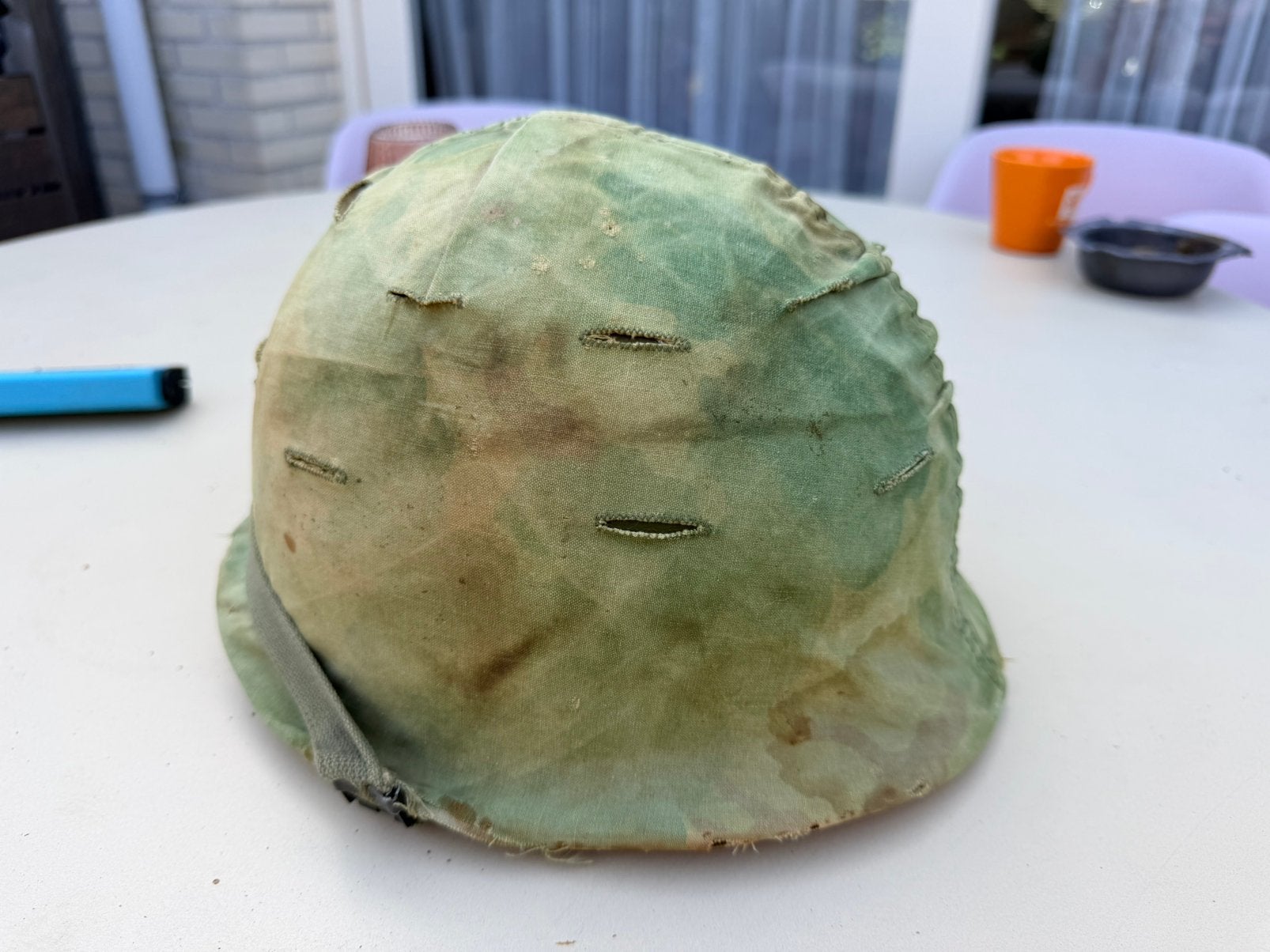 US M1 helm Vietnam oorlog, Ophalen of Verzenden, Landmacht, Amerika, Helm of Baret