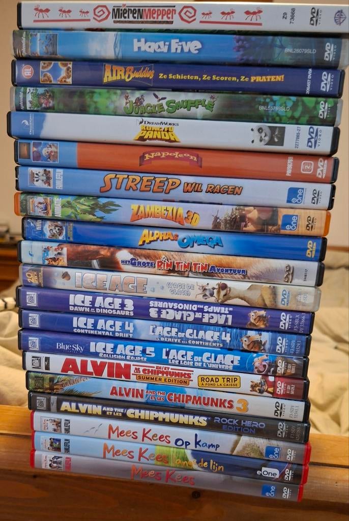 20 DVD's: Meester Kees, Ice Age, Alvin & Chipmunks en meer, Ophalen of Verzenden
