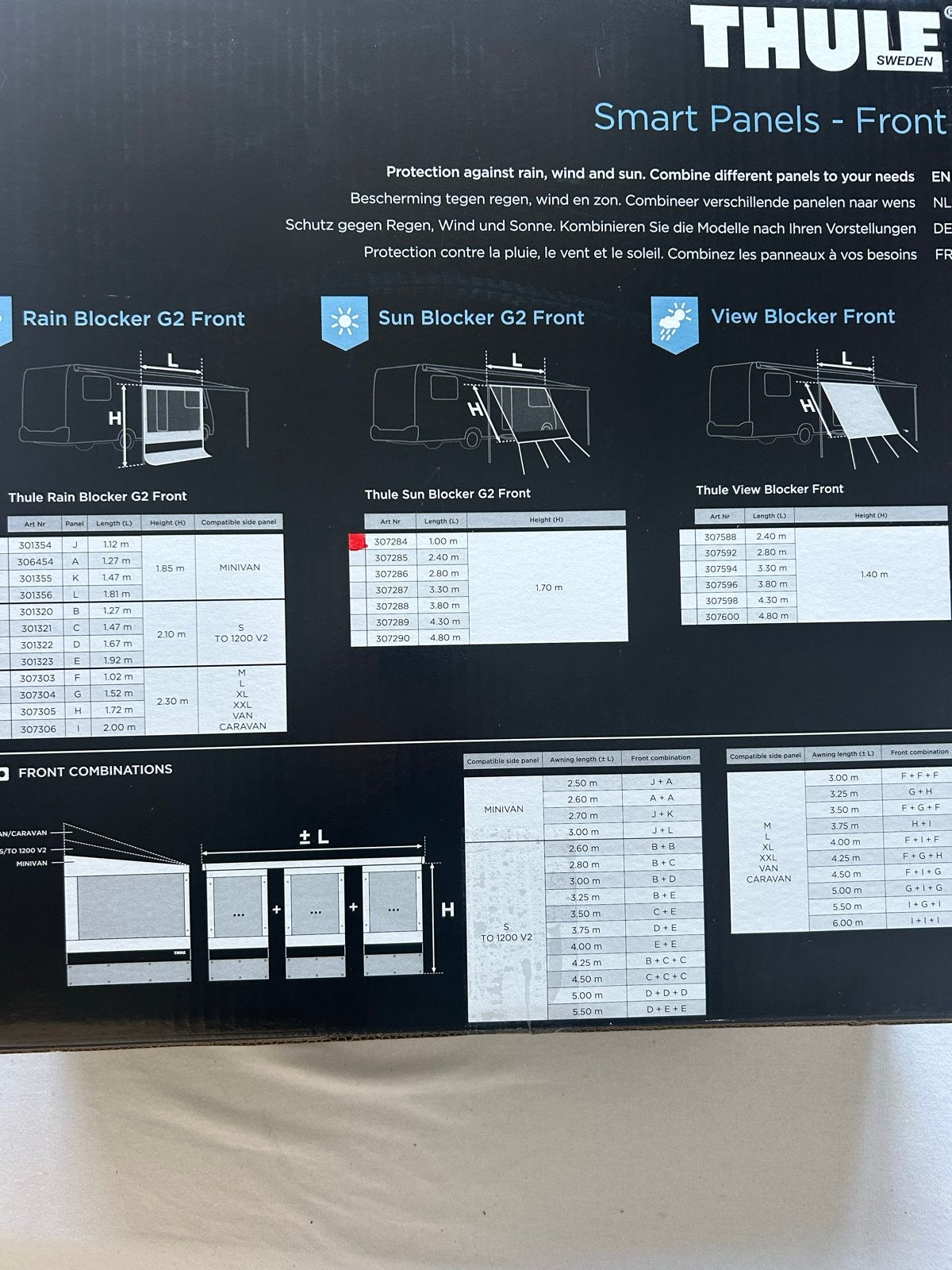 Thule Smart Panels - Front (sun Blocker G2 Front), Ophalen of Verzenden, Nieuw