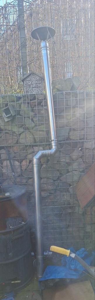 Kachelpijp RVS dubbelwandig voor buitenkeuken / allesbrander, Tuin en Terras, Tuinhaarden, Ophalen of Verzenden