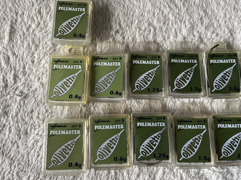 adv 329 / NIEUW mixset 15 blisters oilivettes DRENNAN, Ophalen of Verzenden, Nieuw, Dobber of Lood