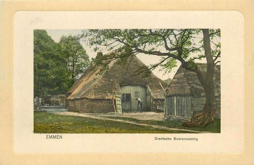 380-708-007 Emmen Drentsche Boerenwoning, Verzenden, Voor 1920, Drenthe