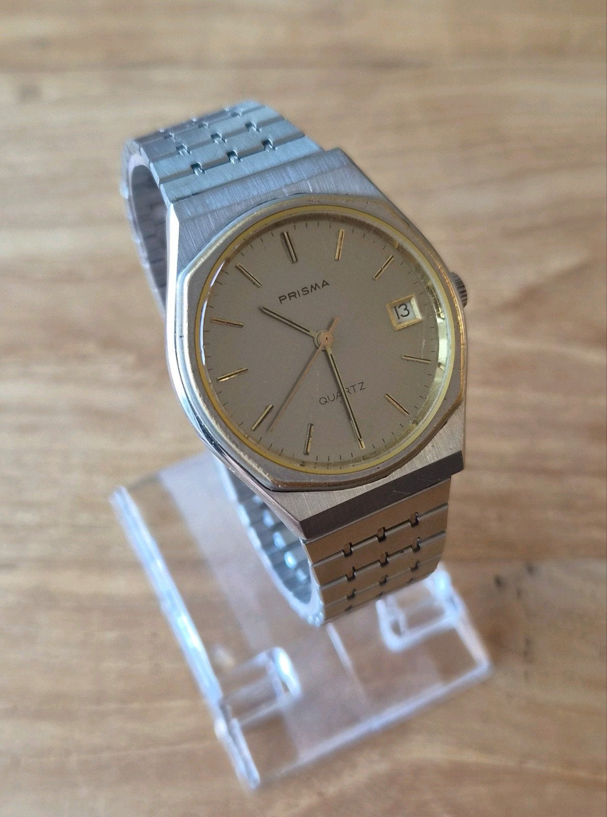 Vintage Prisma Quartz horloge, Ophalen of Verzenden, Staal, Overige merken, 1960 of later