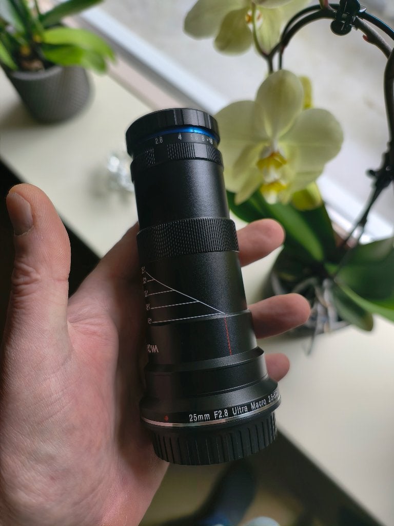 Laowa 25mm 2.5-5x Ultra-Macro Canon EF, Nisi macro rail zgan, Audio, Tv en Foto, Fotografie | Lenzen en Objectieven, Gebruikt