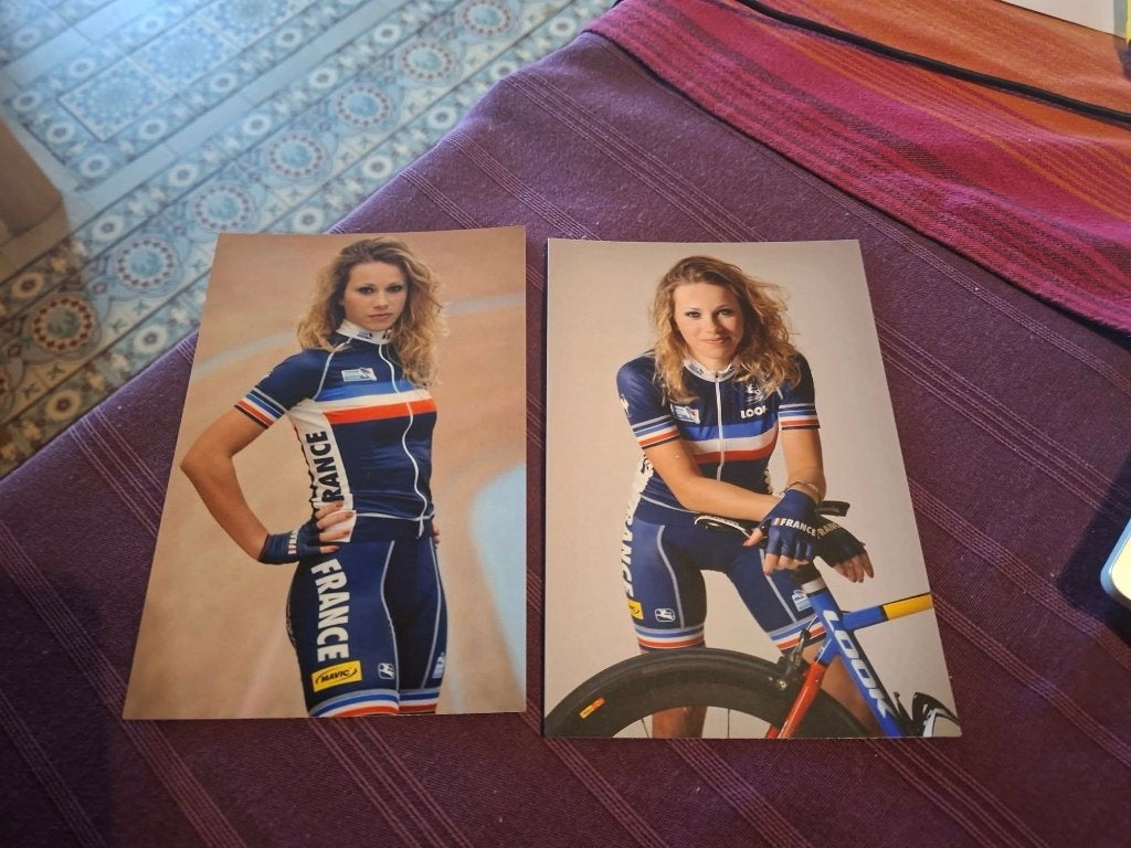 2 Foto's (REPRO) Marion Rousse / Frankrijk, Verzamelen, Ophalen of Verzenden, Zo goed als nieuw, Overige sporten, Poster, Plaatje of Sticker