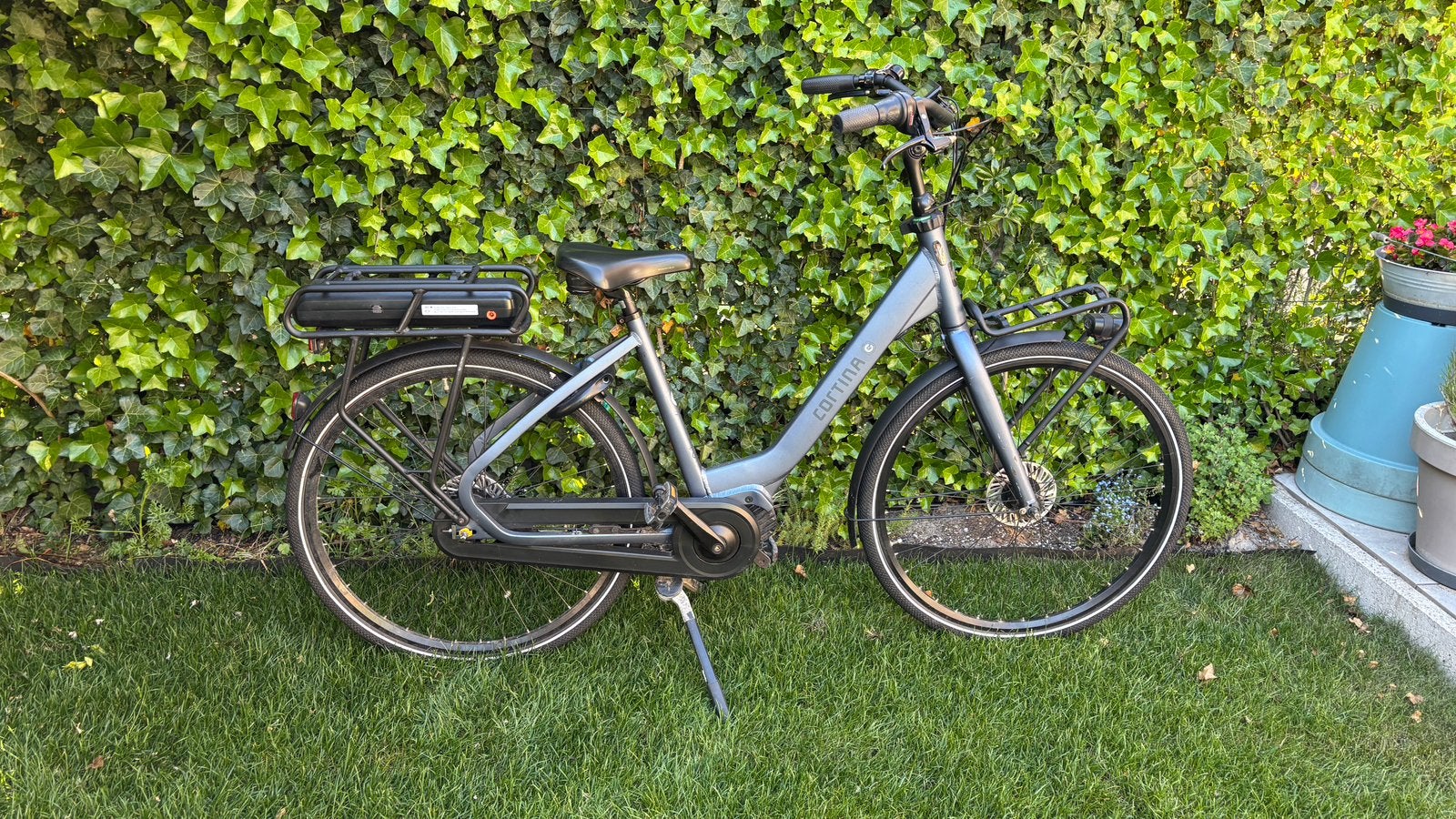 Cortina E-Common e-bike – grootste battery + AVS voormand, 47 tot 50 cm, Zo goed als nieuw, Mandje, Ophalen