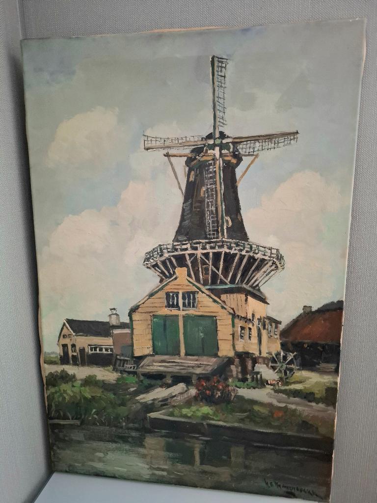 H. C. Kranenburg (1917-1997) Houtzaagmolem De Herder Leiden, Ophalen