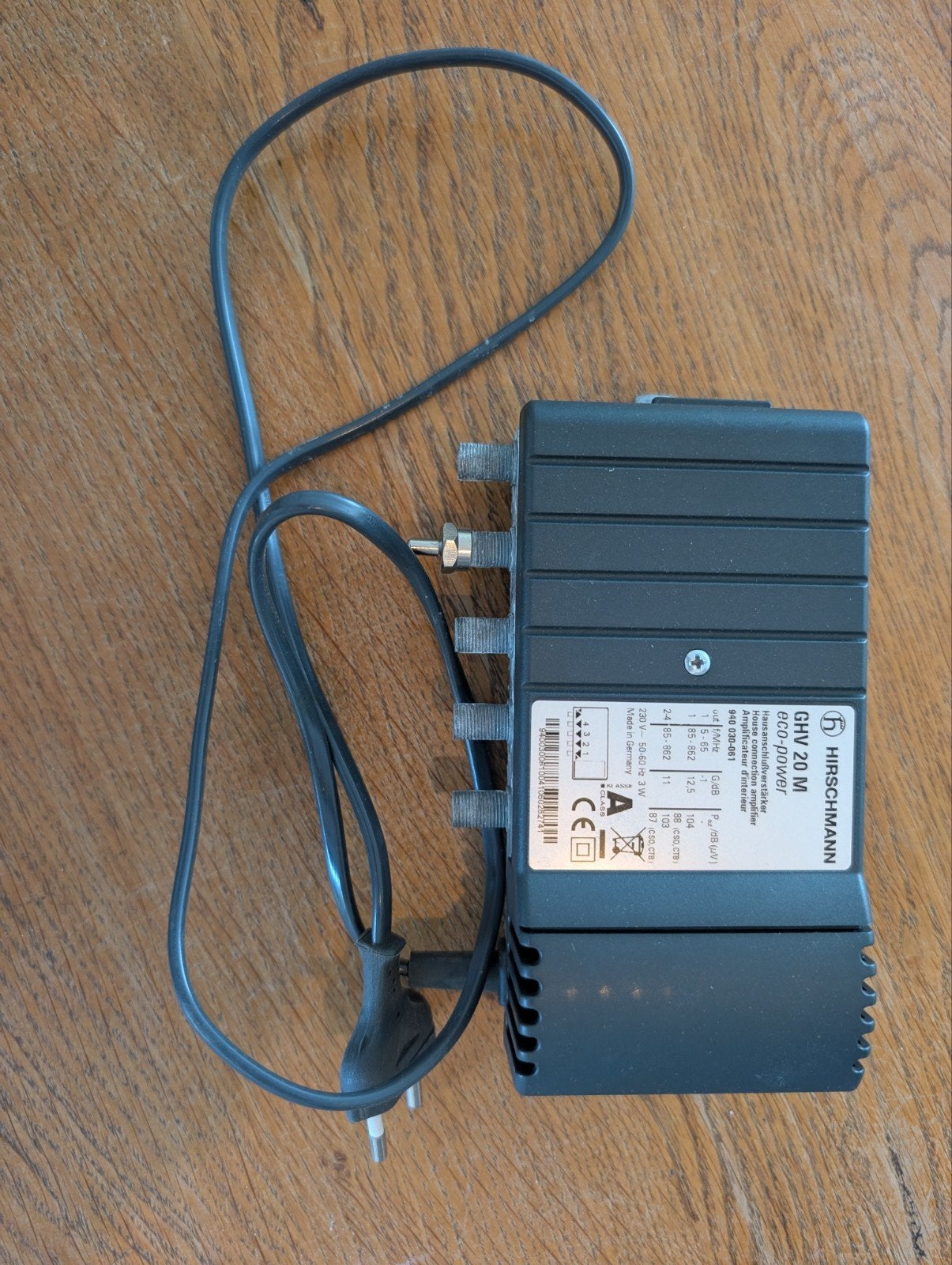 HIRSCHMANN GHV 20 M eco-power Huisversterker, Ophalen of Verzenden, Zo goed als nieuw