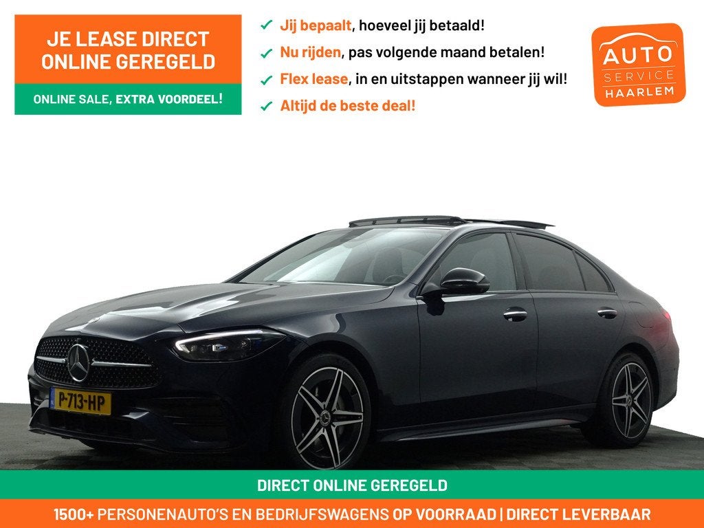 Mercedes-Benz C-Klasse 300 e AMG Line Aut- Panoramadak, Head, Auto's, Mercedes-Benz, Automaat, Achterwielaandrijving, 4 cilinders