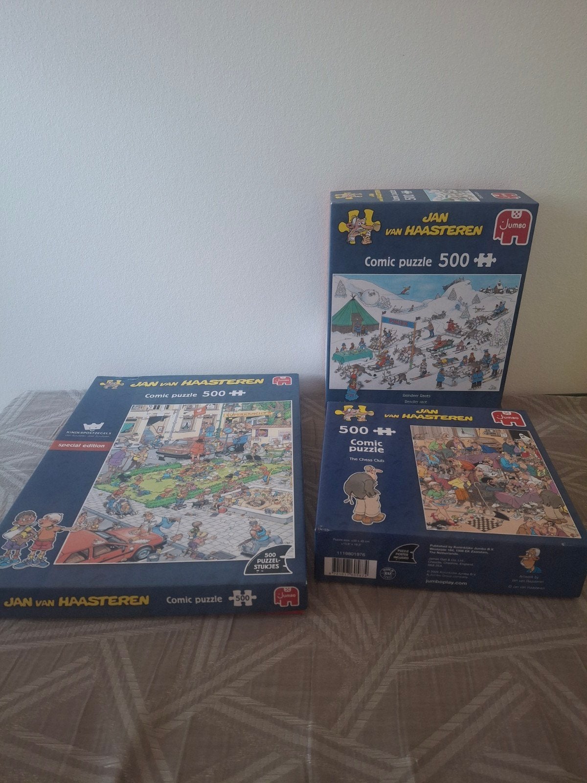 Jan van Haasteren Comic Puzzels - 3 stuks, 500 stukjes, Ophalen of Verzenden, 500 t/m 1500 stukjes, Gebruikt, Legpuzzel