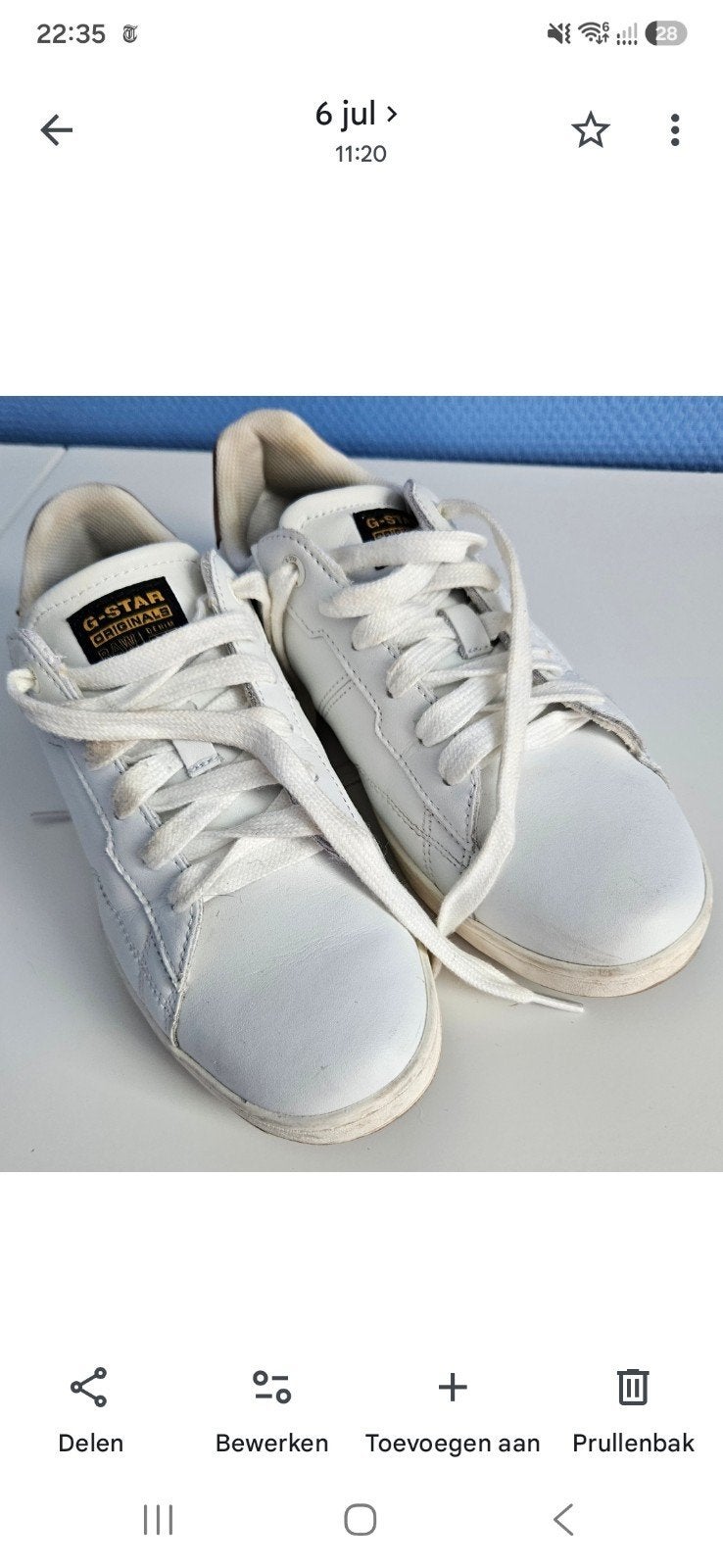 G Star sneakers maat 37, Ophalen, Wit, G Star, Sneakers of Gympen