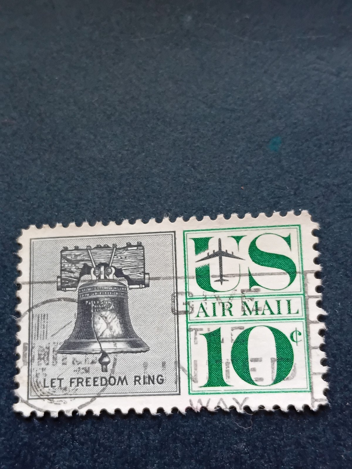 Amerikaanse postzegel: Liberty Bell & US Air Mail 10c, Ophalen of Verzenden, Noord-Amerika