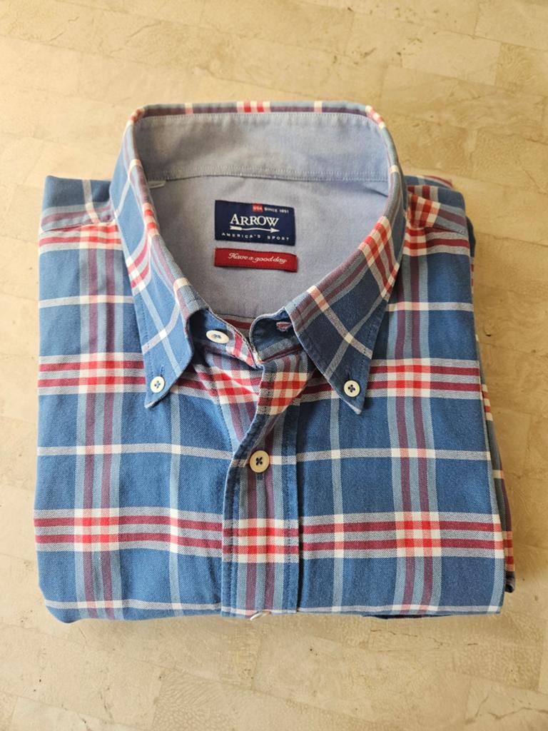 Arrow overhemd xxl regular fit, Blauw, Arrow, Ophalen of Verzenden, Zo goed als nieuw